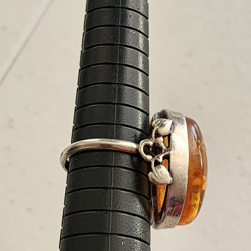 BALTIC AMBER 925 RING SIZE 8 - Picture 6 of 7